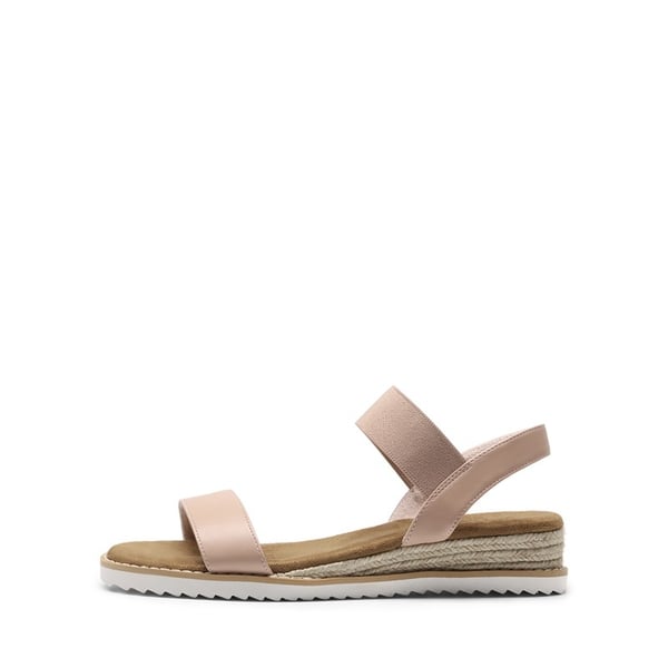 Ankle Elastic Strap Espadrille Flat Sandals - NUDE  PINK - 3